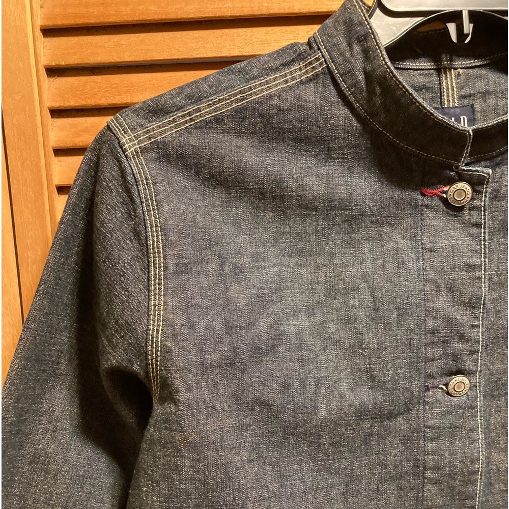Gap Blue Denim Jean Jacket with Blade Collar - Picture 5 of 16